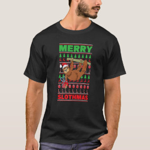 Merry Slothmas Christmas Sloth Ugly Xmas 1 T-Shirt