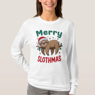 Merry Slothmas, Funny animal T-Shirt