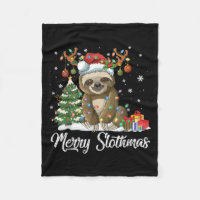 Merry Slothmas Funny Sloth Christmas Tree Lights X