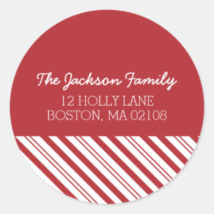 Merry Snowfall Collection Classic Round Sticker