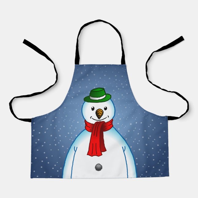Merry Snowman Apron (Front)