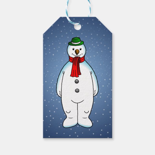 Merry Snowman Gift Tags (Front)