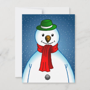 Merry Snowman Holiday Card