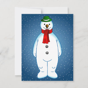 Merry Snowman Holiday Card