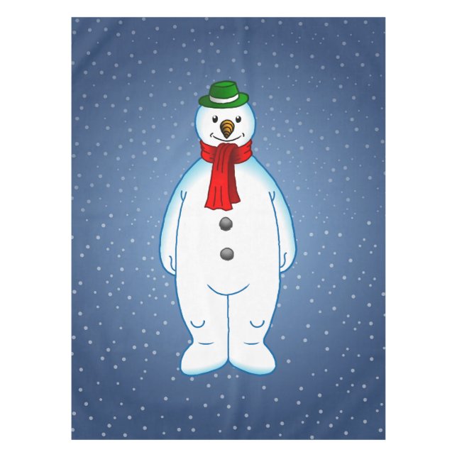 Merry Snowman Tablecloth (Front)