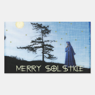 Merry Solstice Night Sticker