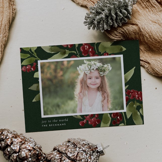 Merry Sprigs | Carte photo de vacances (Créateur téléchargé)