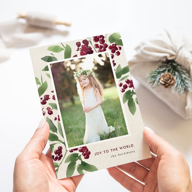 Merry Sprigs | Carte photo de vacances (Créateur téléchargé)