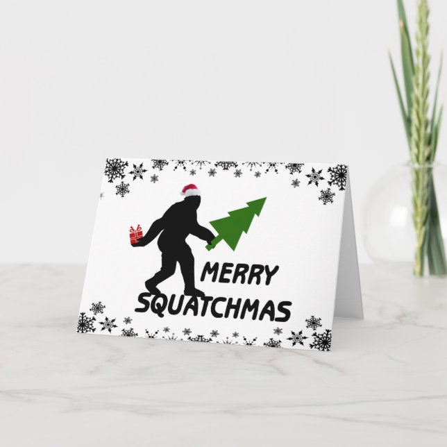 Merry Squatchmas Holiday Card (Front)