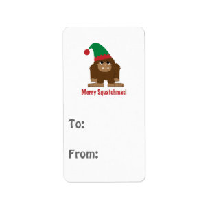 Merry Squatchmas! Label