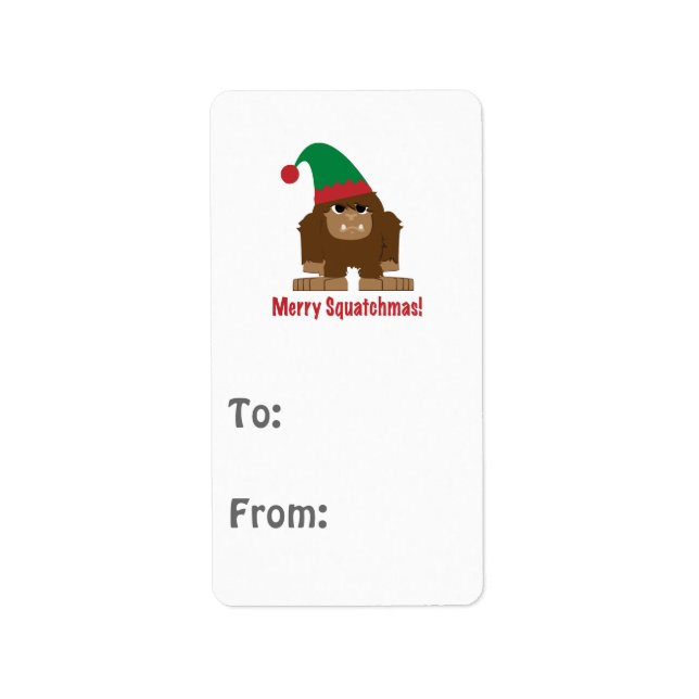 Merry Squatchmas! Label (Front)