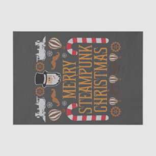 Merry Steampunk Christmas Ugly Xmas Tissue Paper