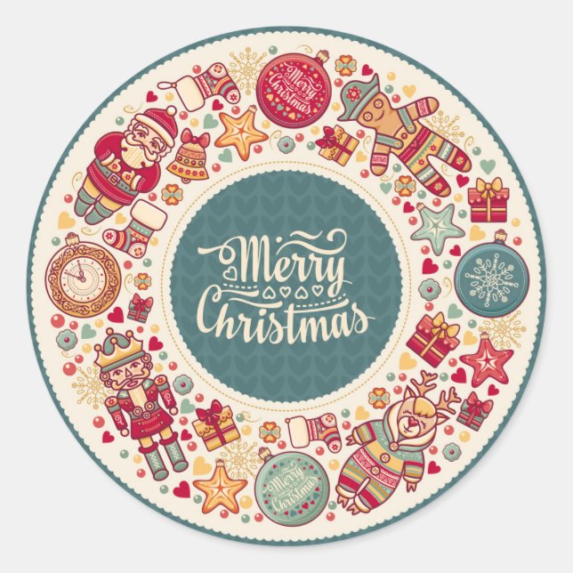 MERRY stickers de Noël & étiquettes (Devant)