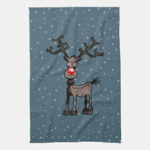 Merry Stressmas with Rudolph Kitchen Towel