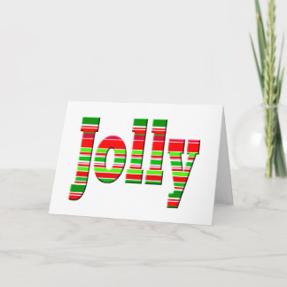 Merry Stripe JOLLY Greeting card