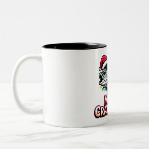 Merry Stripermas Striper Bass Fisherman Holiday Two-Tone Coffee Mug