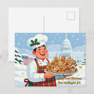 Merry Sweet Christmas From Washington DC Postcard
