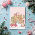 Merry & Sweet Watercolor Gingerbread Candy Village Foil Holiday Card<br><div class="desc">Wish your family and friends a Merry & Sweet Christmas with our fun and festive holiday gingerbread gold foil Holiday card. Our design features our own hand-painted watercolor fun gingerbread scenery and landscape. Every little detail is captured in this quaint little neighbourhood scene. Features a fun gingerbread home decked out...</div>