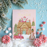 Merry & Sweet Watercolor Gingerbread Candy Village Foil Holiday Card<br><div class="desc">Wish your family and friends a Merry & Sweet Christmas with our fun and festive holiday gingerbread gold foil Holiday card. Our design features our own hand-painted watercolor fun gingerbread scenery and landscape. Every little detail is captured in this quaint little neighbourhood scene. Features a fun gingerbread home decked out...</div>