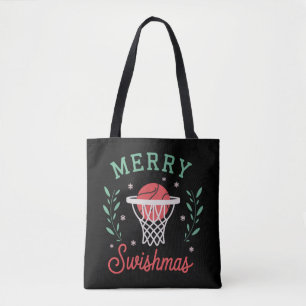 Merry Swishmas Basketball Christmas Sports Xmas  Tote Bag