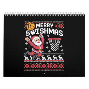 Merry Swishmas Basketball Ugly Christmas Xmas  Calendar