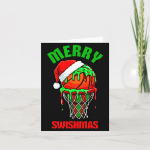 Merry Swishmas Basketball Ugly Christmas Xmas Men Card