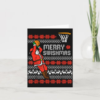 Merry Swishmas Basketball Ugly Christmas Xmas Men  Card