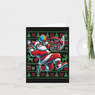 Merry Swishmas Christmas Basketball Ugly Youth Swe Card