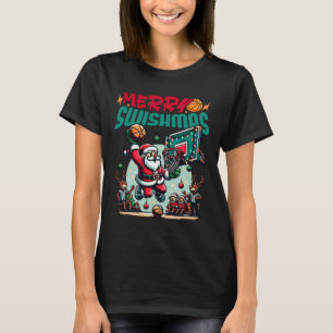 Merry Swishmas Christmas Xmas Sketll Funny T-Shirt