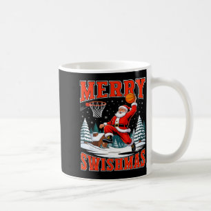 Merry Swishmas Santa Playing Basketball Christmas  Coffee Mug
