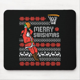 Merry Swishmas Sketll Ugly Christmas Xmas Men Boys Mouse Pad