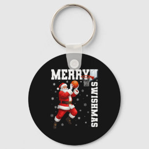 Merry Swishmas Srt Christmas Basketball Xmas Men B Keychain