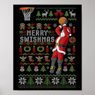 Merry Swishmas Ugly Christmas Sketll Christmas 1 Poster