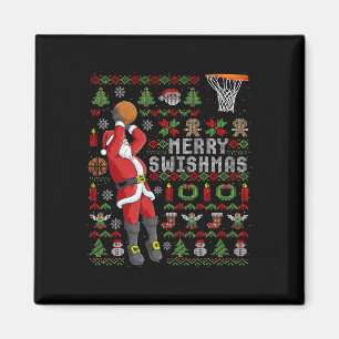 Merry Swishmas Ugly Christmas Sketll Christmas Magnet