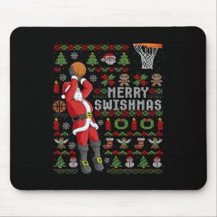 Merry Swishmas Ugly Christmas Sketll Christmas Mouse Pad
