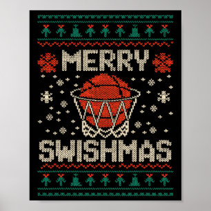 Merry Swishmas Ugly Christmas Sweater Bysketll Poster