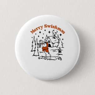 Merry Swishmas Ugly Sweater  2 Inch Round Button