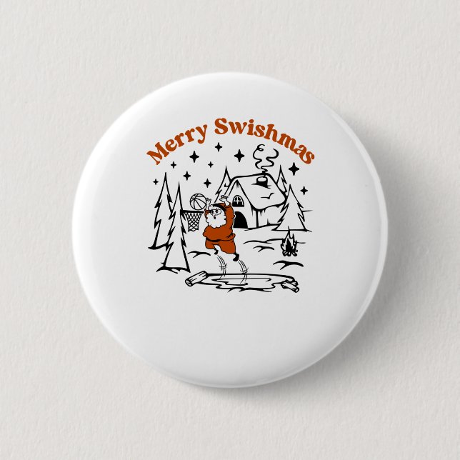 Merry Swishmas Ugly Sweater  2 Inch Round Button (Front)