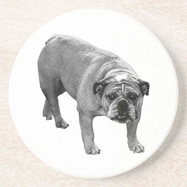 Merry Table Bulldog Coaster (Front)