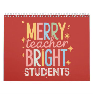 Merry Teacher Bright Students Christmas Funny Xmas Calendar