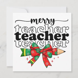 Merry Teacher Christmas Gift Holiday Teacher