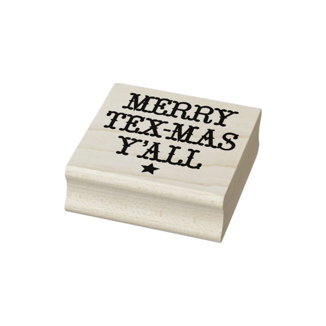 Merry Tex-Mas Y'all Rubber Stamp (Stamp)