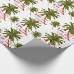 Merry Texas Christmas, snowman, gift wrap. Wrapping Paper<br><div class="desc">Cool,  snowman under Texas palm trees,  is featured on this Christmas,  gift wrap.</div>