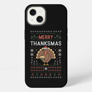 Merry Thanksmas Christmas Thanksgiving Turkey iPhone 13 Case