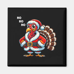Merry Thanksmas Thanksgiving Turkey Xmas Funny Kid Magnet