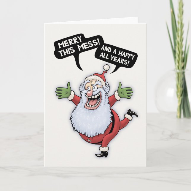 Merry This Mess Thank You Card (Front)