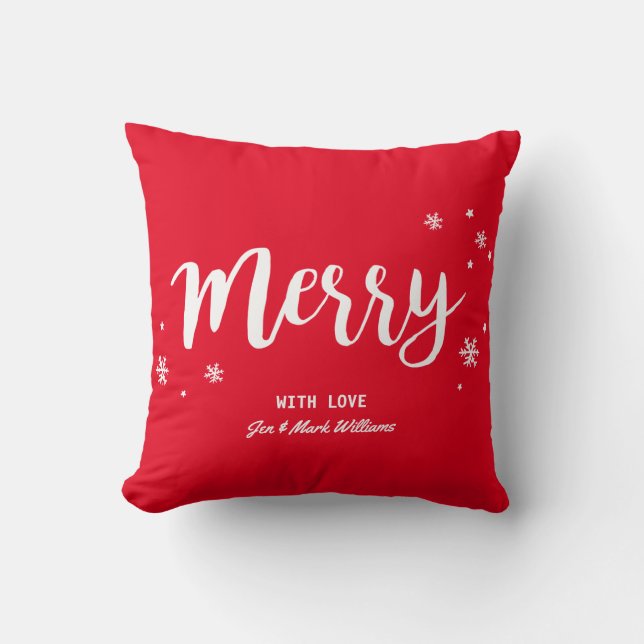 Merry Throw Pillow (Front)