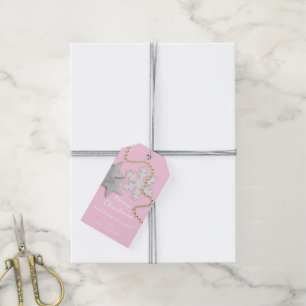 Merry To Holiday Gift Happy New Gold Gray Pink Tags