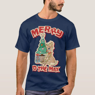 Merry To The Ma, Happy Xmas Reindeer  T-Shirt