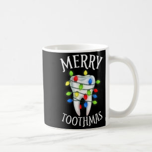 Merry Toothmas Christmas Light Molar Tooth Hygieni Coffee Mug